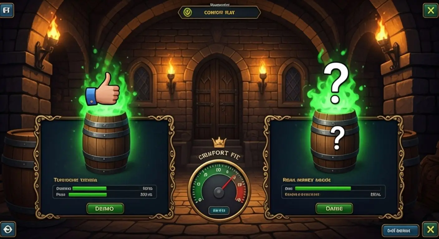novice and experienced players testing demo thimbles strategy in browser with learning icons